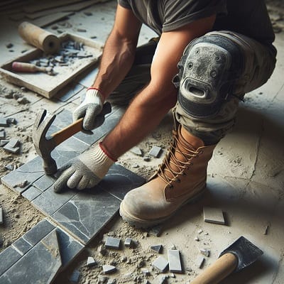 תיקון מרצפות מתנדנדות רופפות שבורות