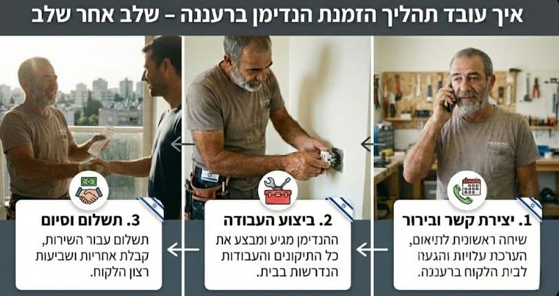 איך עובד תהליך הזמנת הנדימן ברעננה