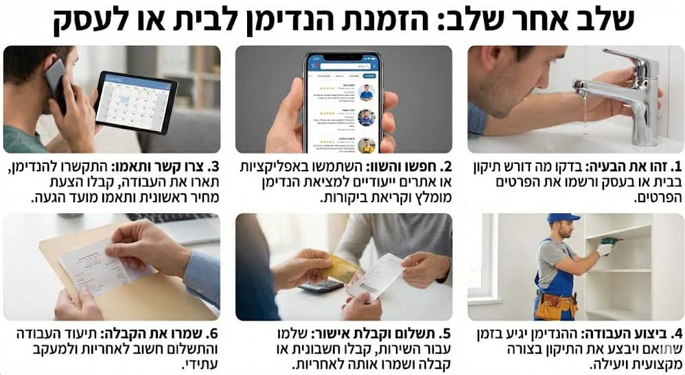 הזמנת הנדימן לבית וא לעסק